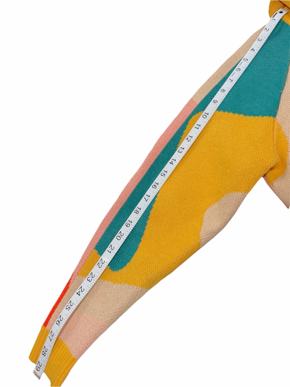YITAI New Wave Abstract Colorblock Cardigan Sweater XS - Picture 10 of 11